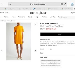 Carolina Herrera Vibrant Yellow Mini Dress